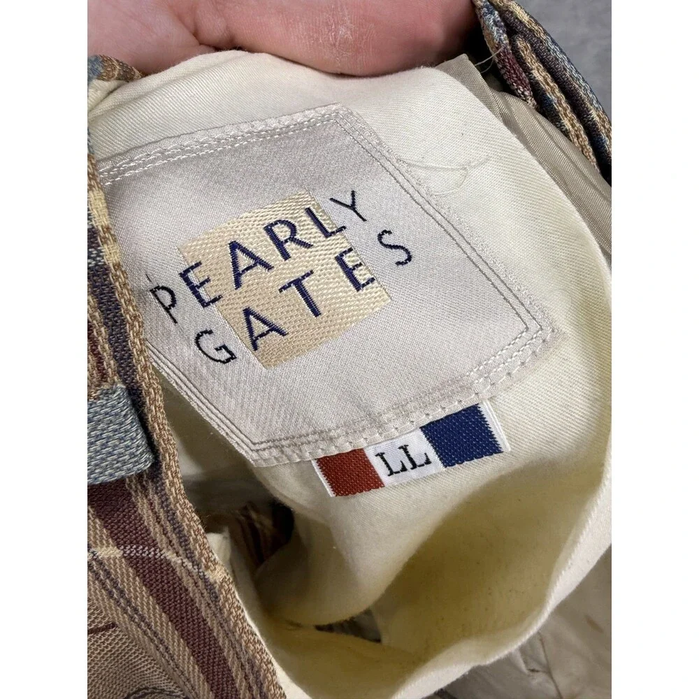 Pearly Gates Pants Mens 30x30 Plaid Tapered Golf Wool Old School Pleated Classic